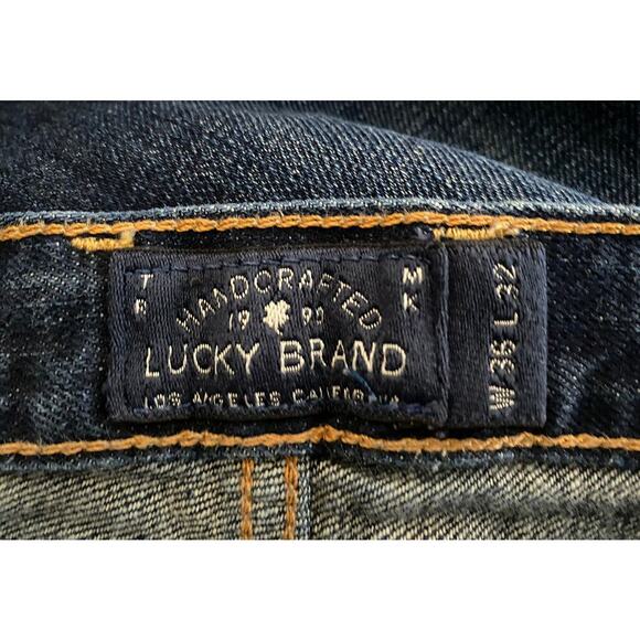 Lucky Brand Men's 221 Original Straight Dark Wash Classic Stretch Size 36 X 32 - Picture 8 of 8